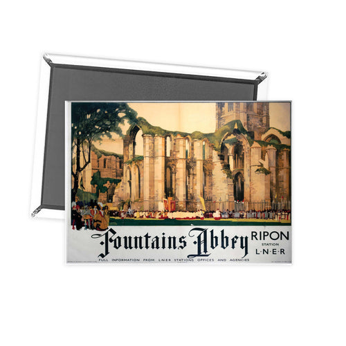 Fountains abbey, Ripon Fridge Magnet
