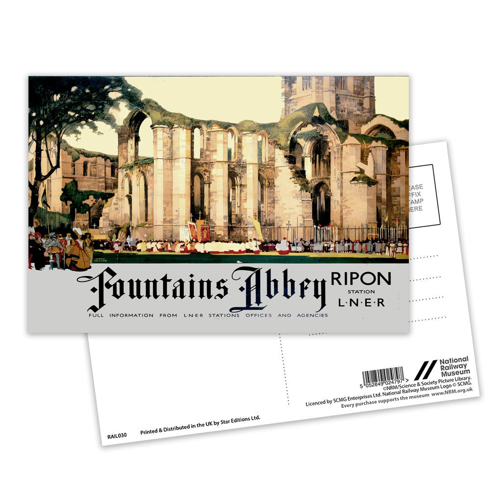 Fountains Abbey, Ripon Postcard Pack of 8