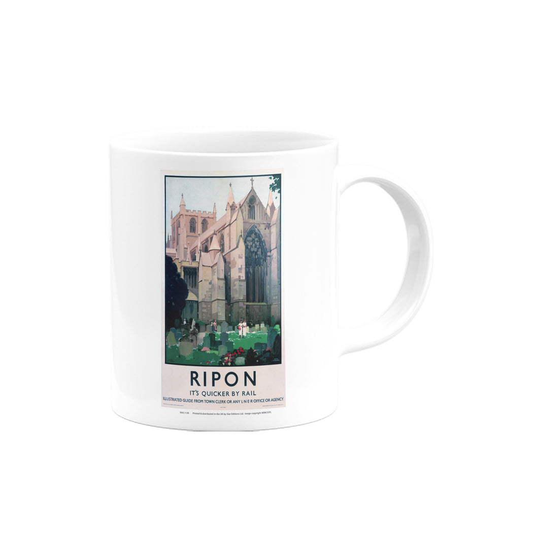 Ripon, It's Quicker By Rail Mug