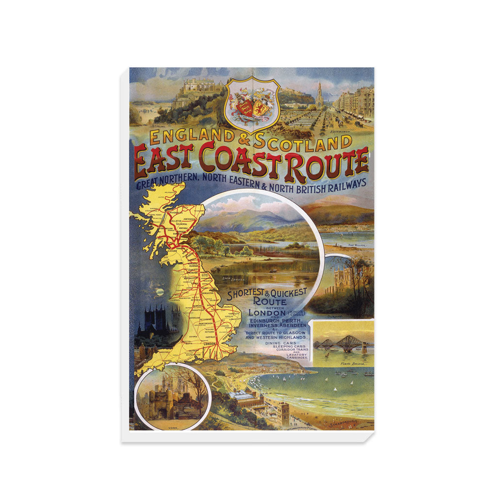 England and Scotland East Coast Route - Canvas