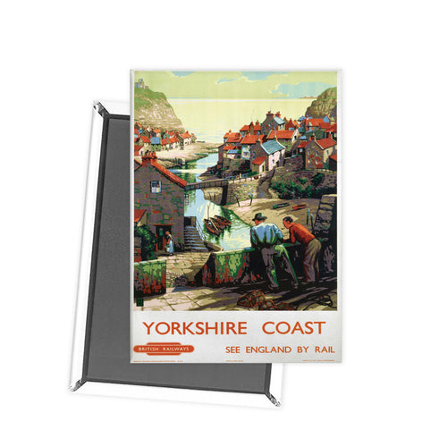 Yorshire Coast, see England by Rail Fridge Magnet