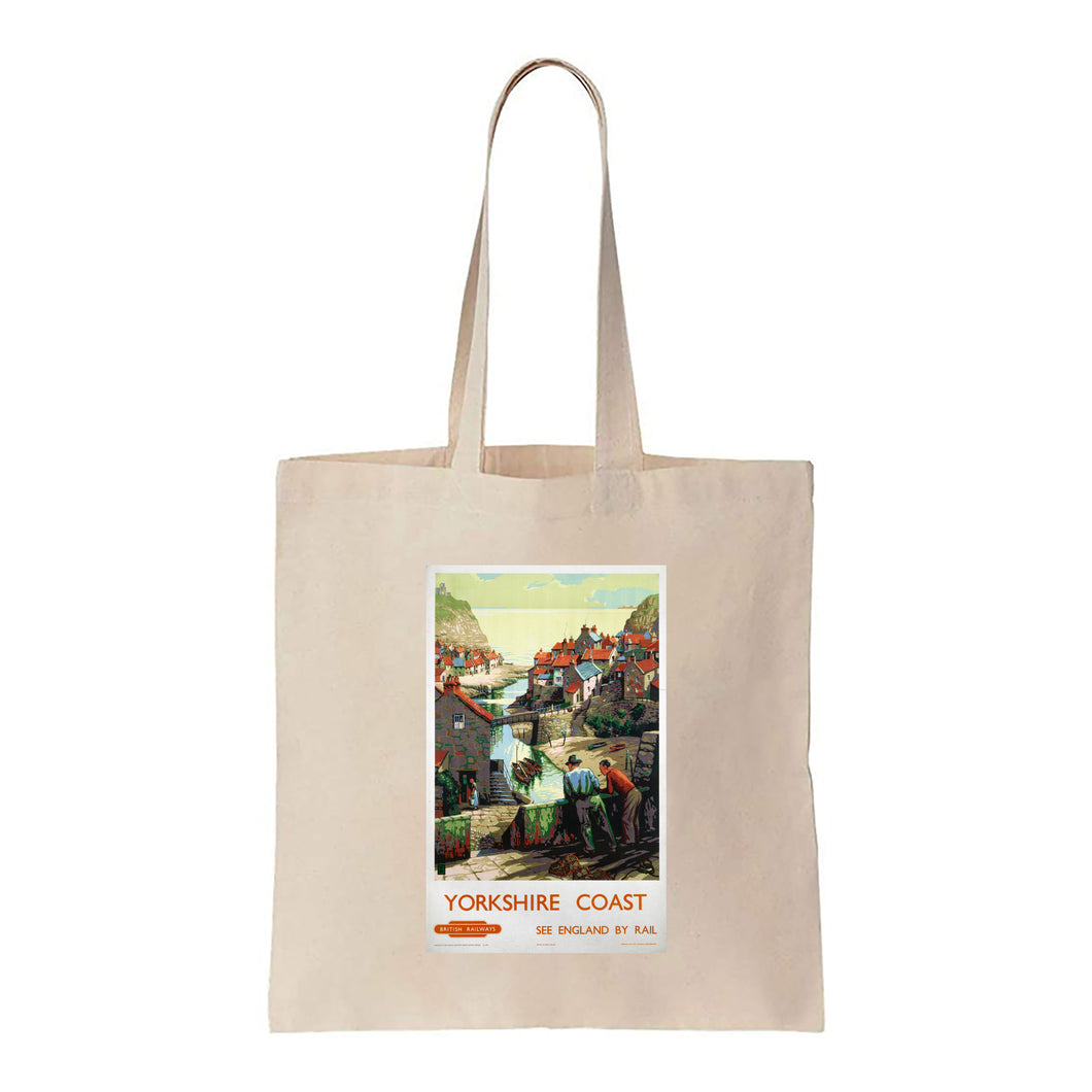 Yorshire Coast, see England by Rail - Canvas Tote Bag