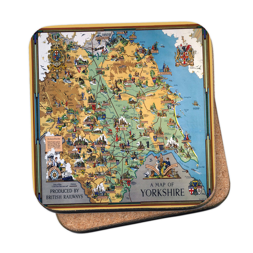 A Map of Yorkshire by British Railways Coaster