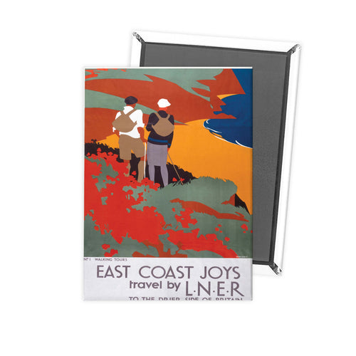 Railway Poster - East Coast Joys - RAIL125 Fridge Magnet