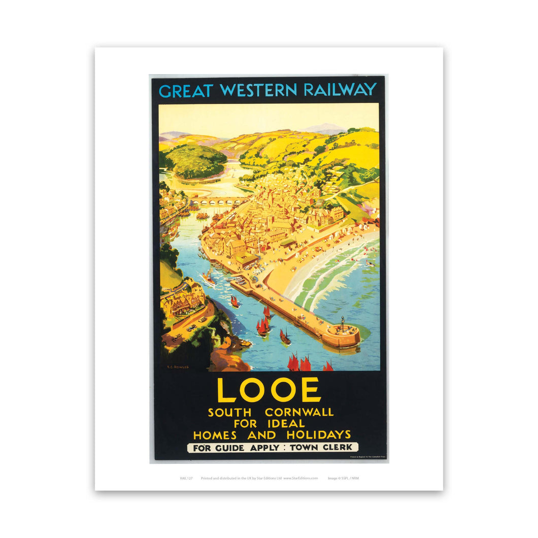 Looe, South Cornwall Art Print