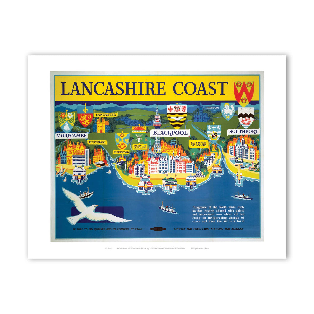 Lancashire Coast Art Print