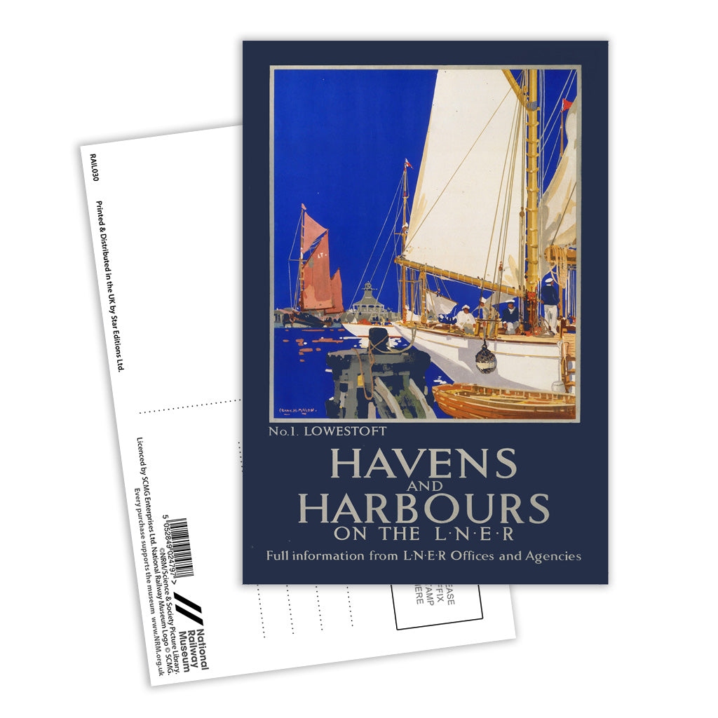 Havens and Harbours No 1 Lowestoft Postcard Pack of 8