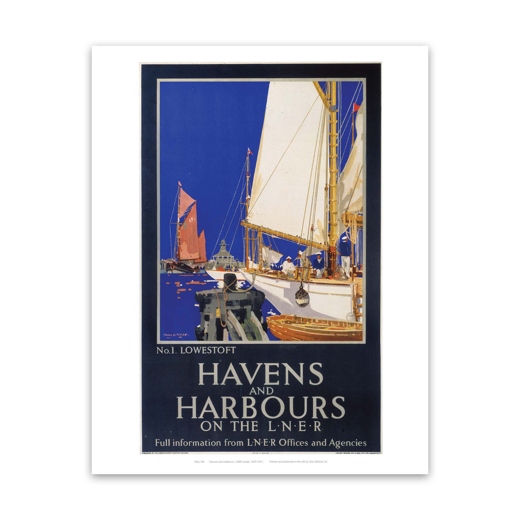 Havens and Harbours No 1 Lowestoft Art Print