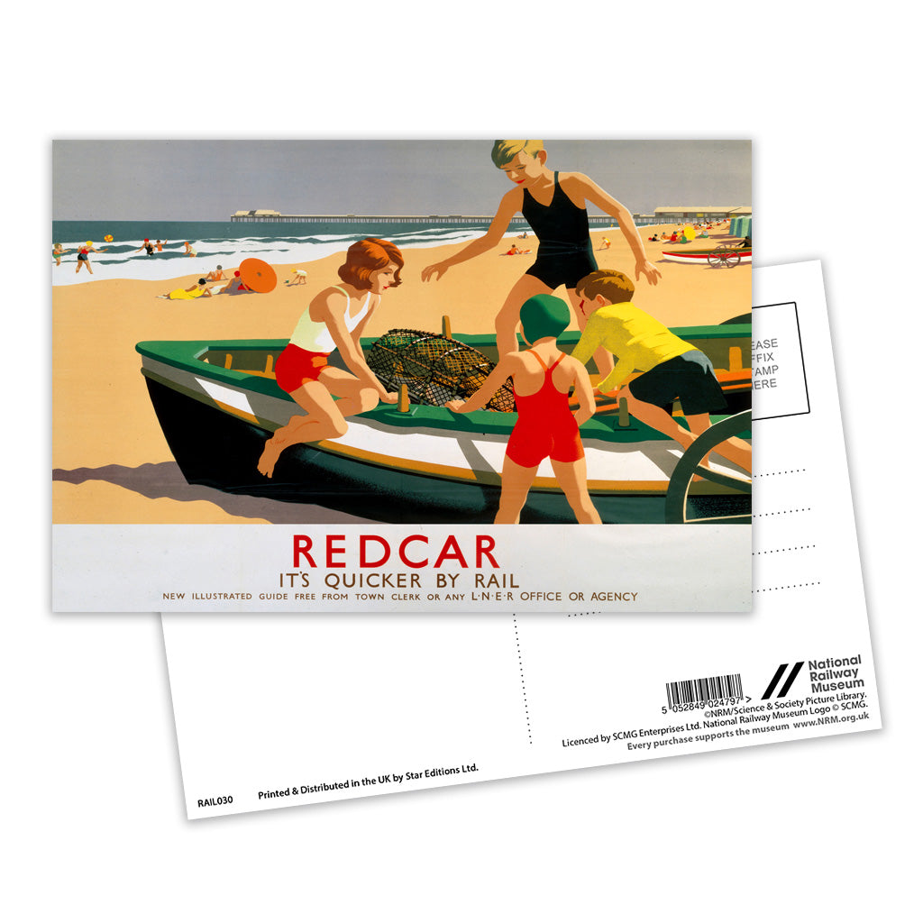 Redcar - Boat Postcard Pack of 8
