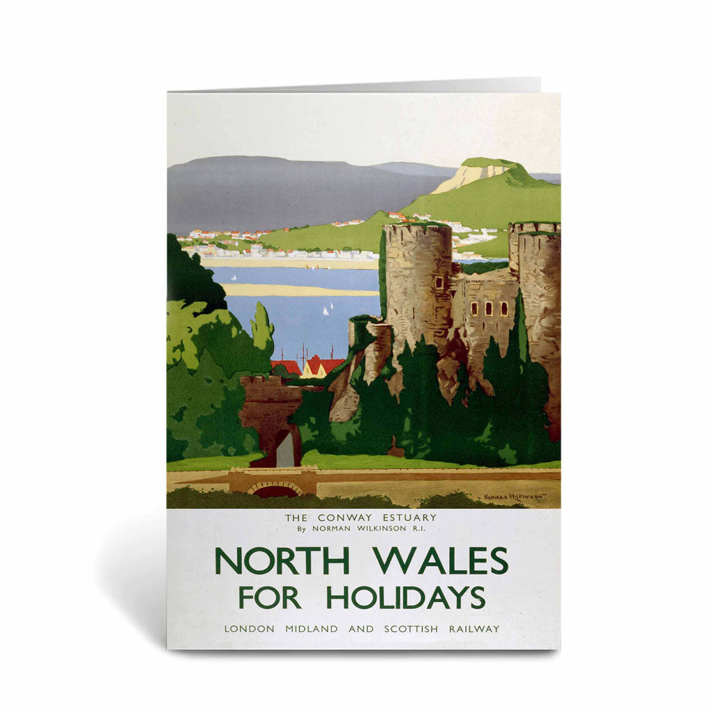 North Wales, The Conway Estuary Greeting Card