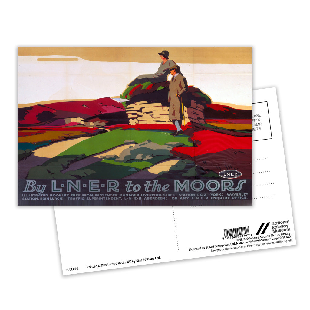 By LNER to the Moors Postcard Pack of 8