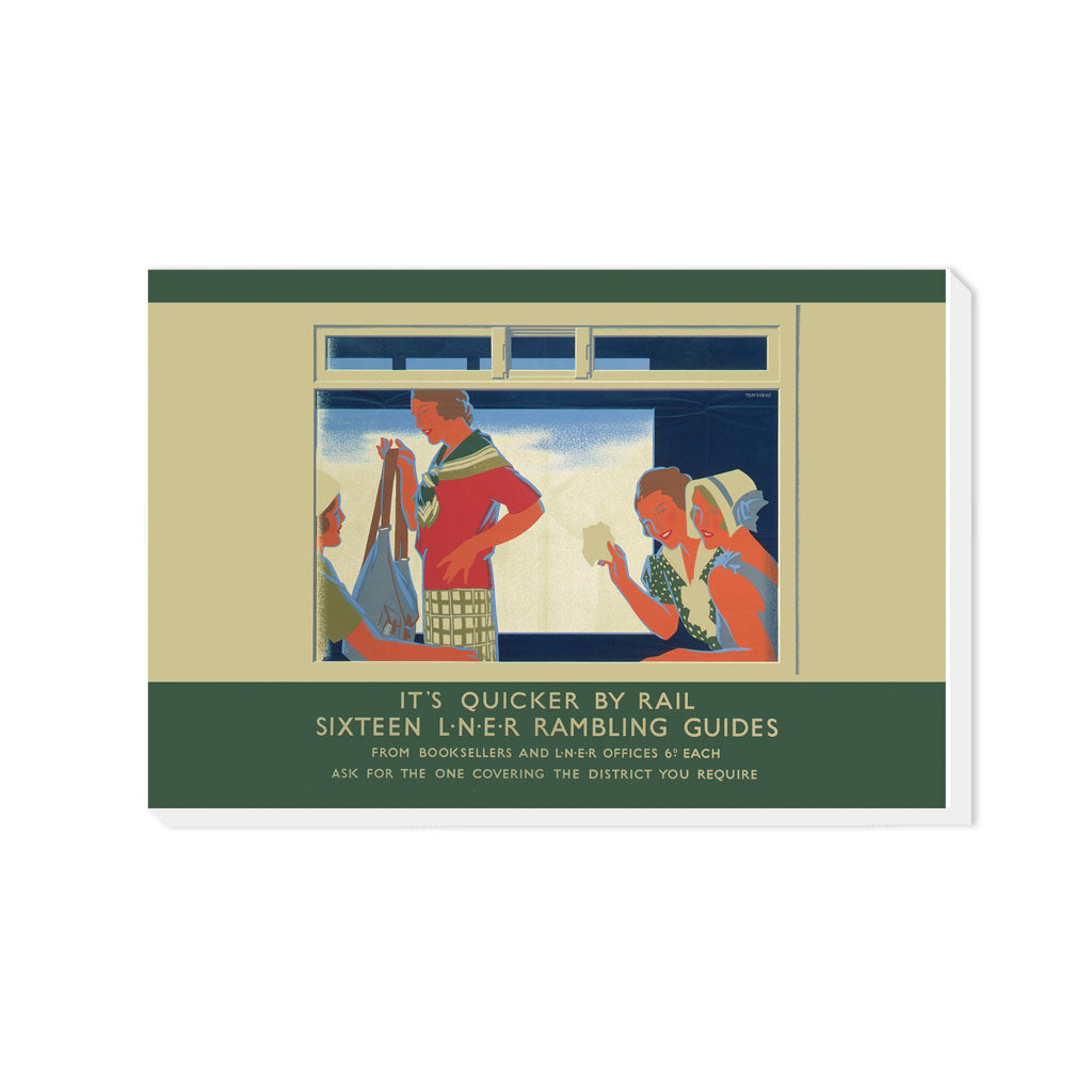 Rambling Guides, It's Quicker By Rail - Canvas