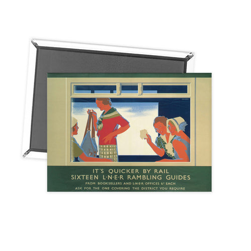 Railway Poster - Rambling Guides Fridge Magnet