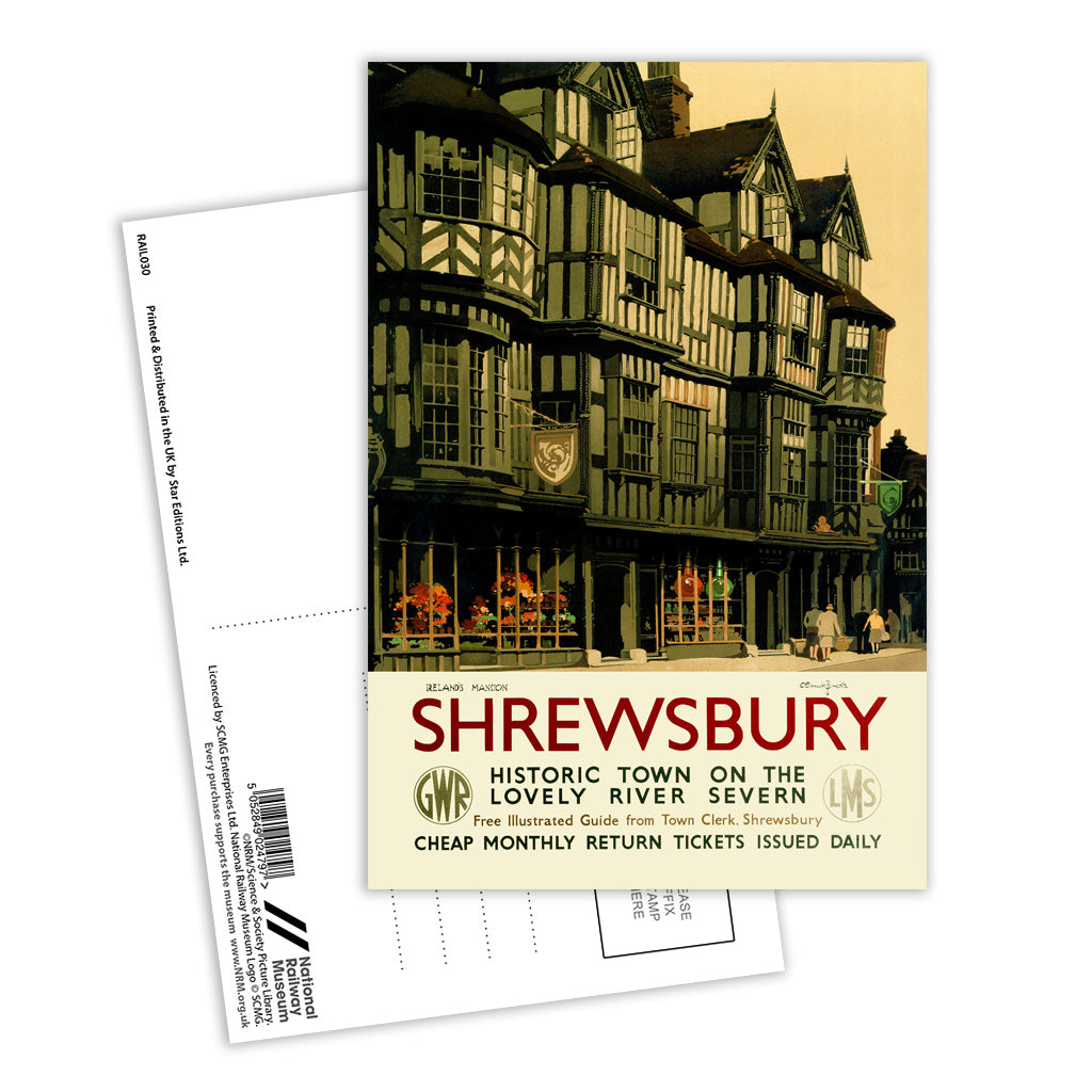 Shrewsbury, Historic Town Postcard Pack of 8