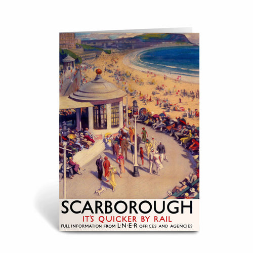 Scarborough, It's Quicker By Rail Greeting Card