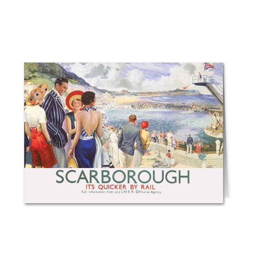 Scarborough, It's Quicker By Rail Greeting Card