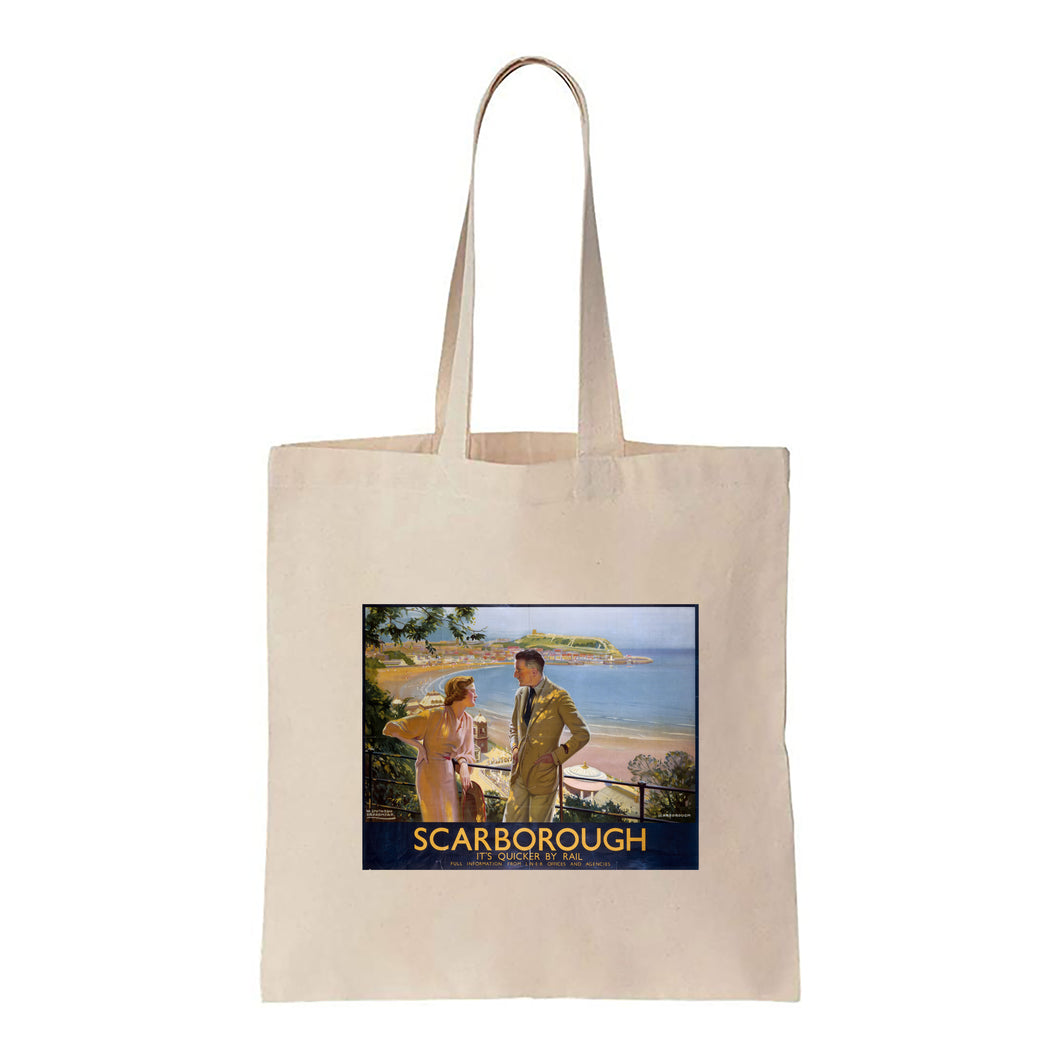 Scarborough, It's Quicker By Rail - Canvas Tote Bag