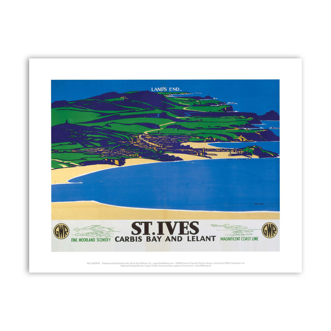 St Ives, Carbis Bay and Lelant Art Print