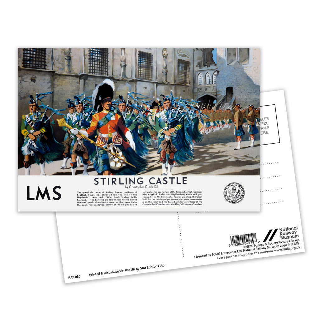 Stirling castle LMS Postcard Pack of 8