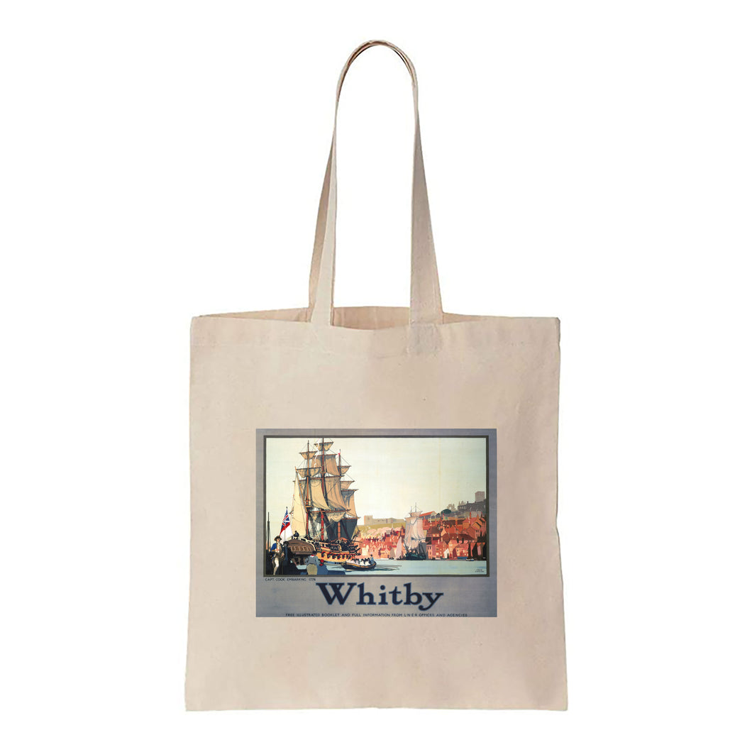 Whitby - Capt Cook Embarking 1776 - Canvas Tote Bag
