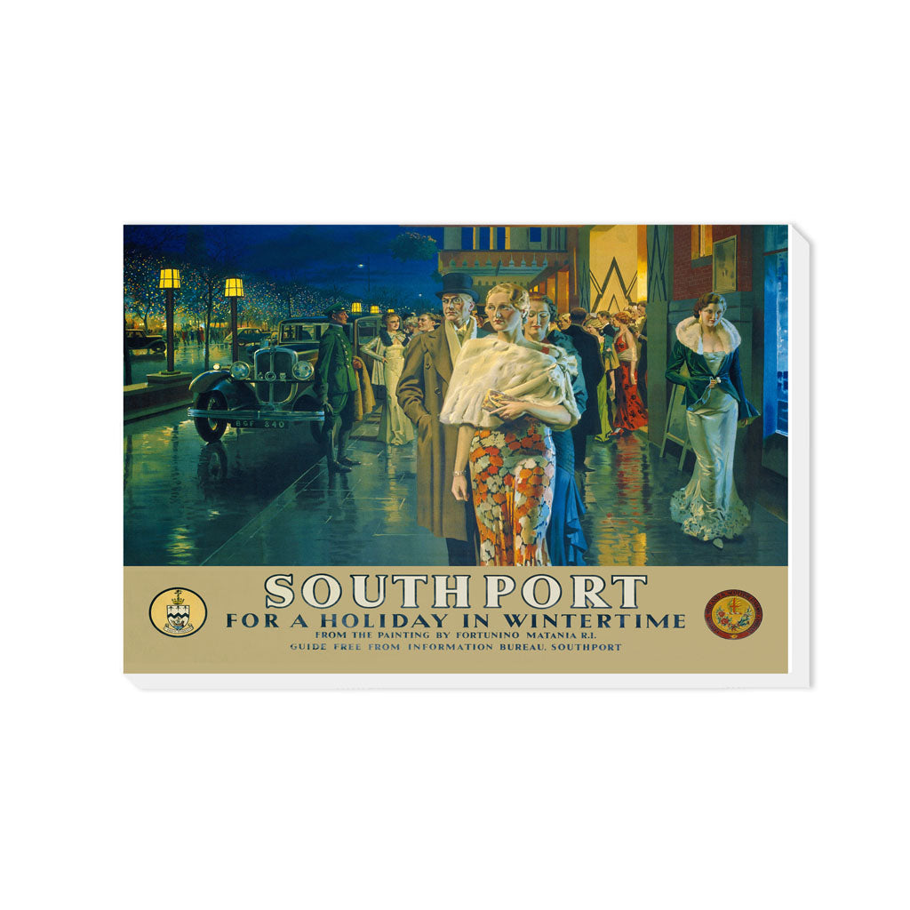 Southport for a Holiday in Wintertime - Canvas