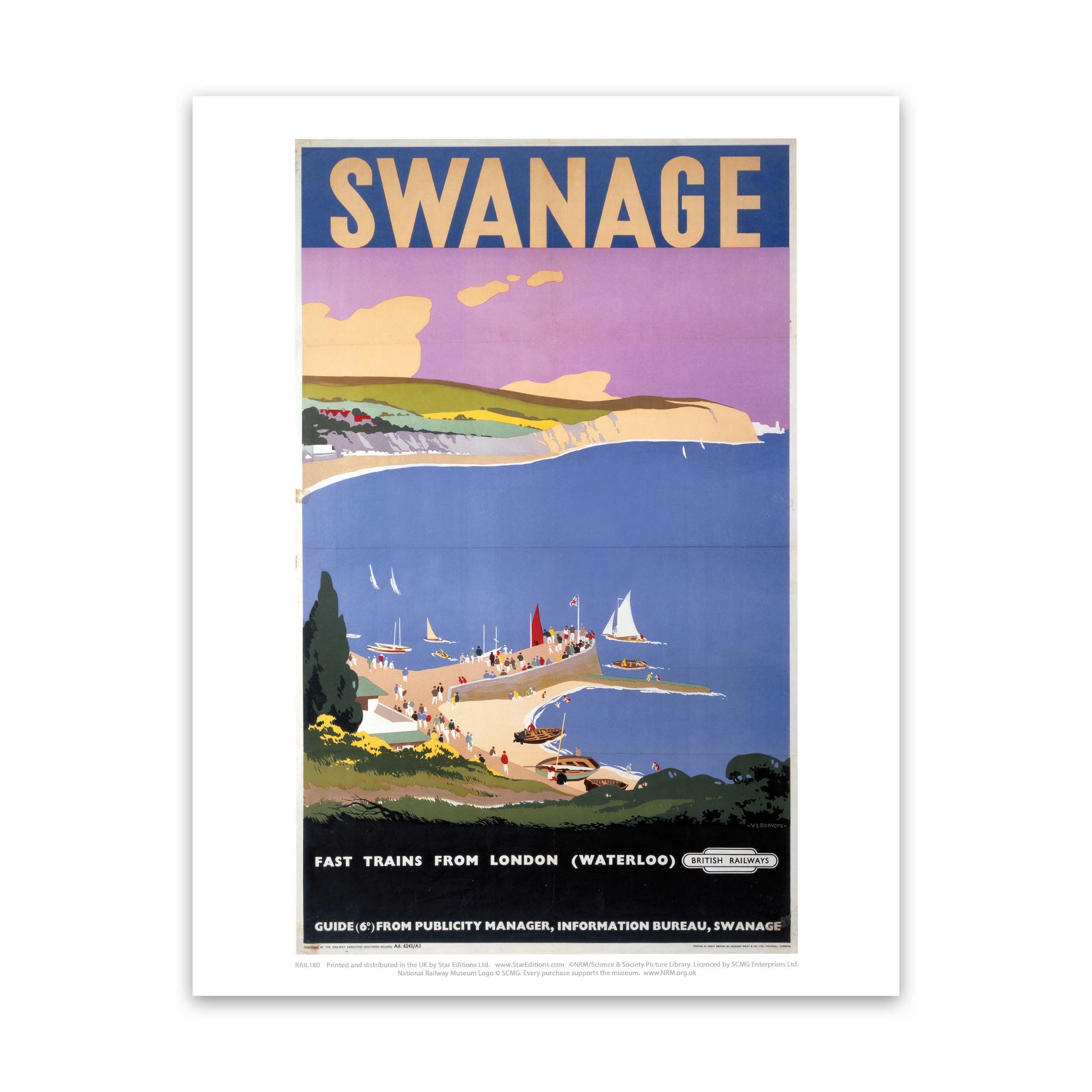 Swanage from London Art Print – Railway Posters