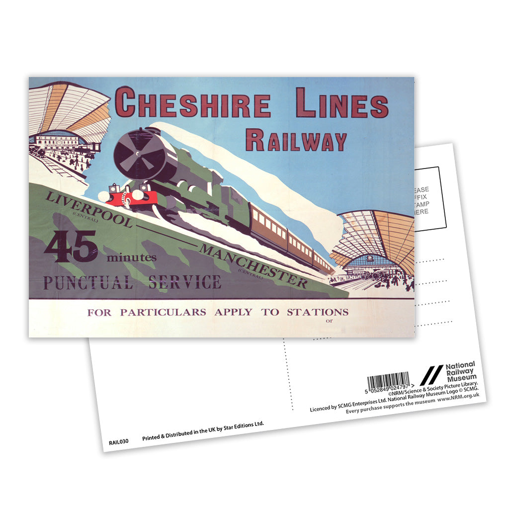 Cheshire Lines Railway, Liverpool - Manchester Postcard Pack of 8