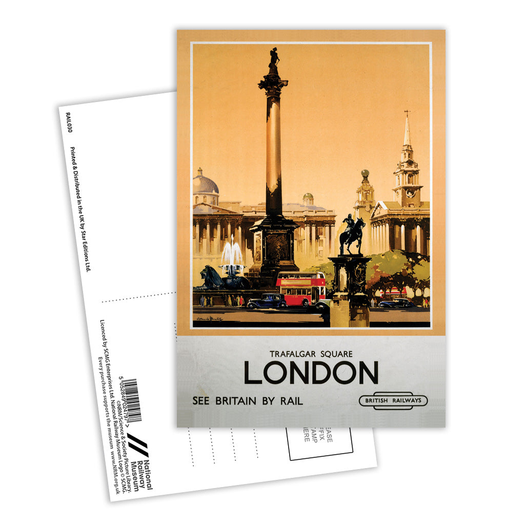 Trafalgar Square London Postcard Pack of 8