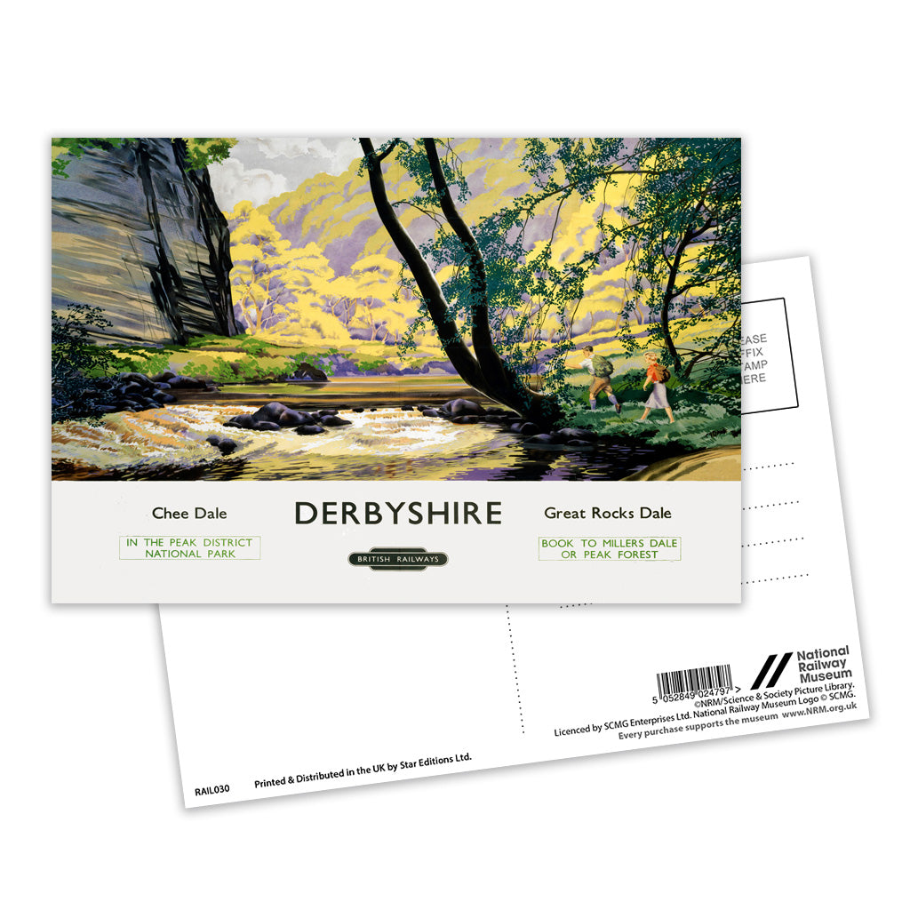 Derbyshire, Chee Dale Postcard Pack of 8