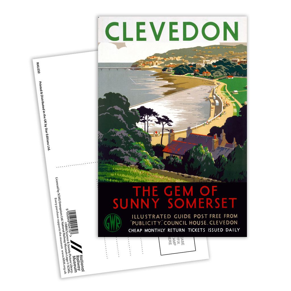 Clevedon - the Gem of Sunny Somerset Postcard Pack of 8
