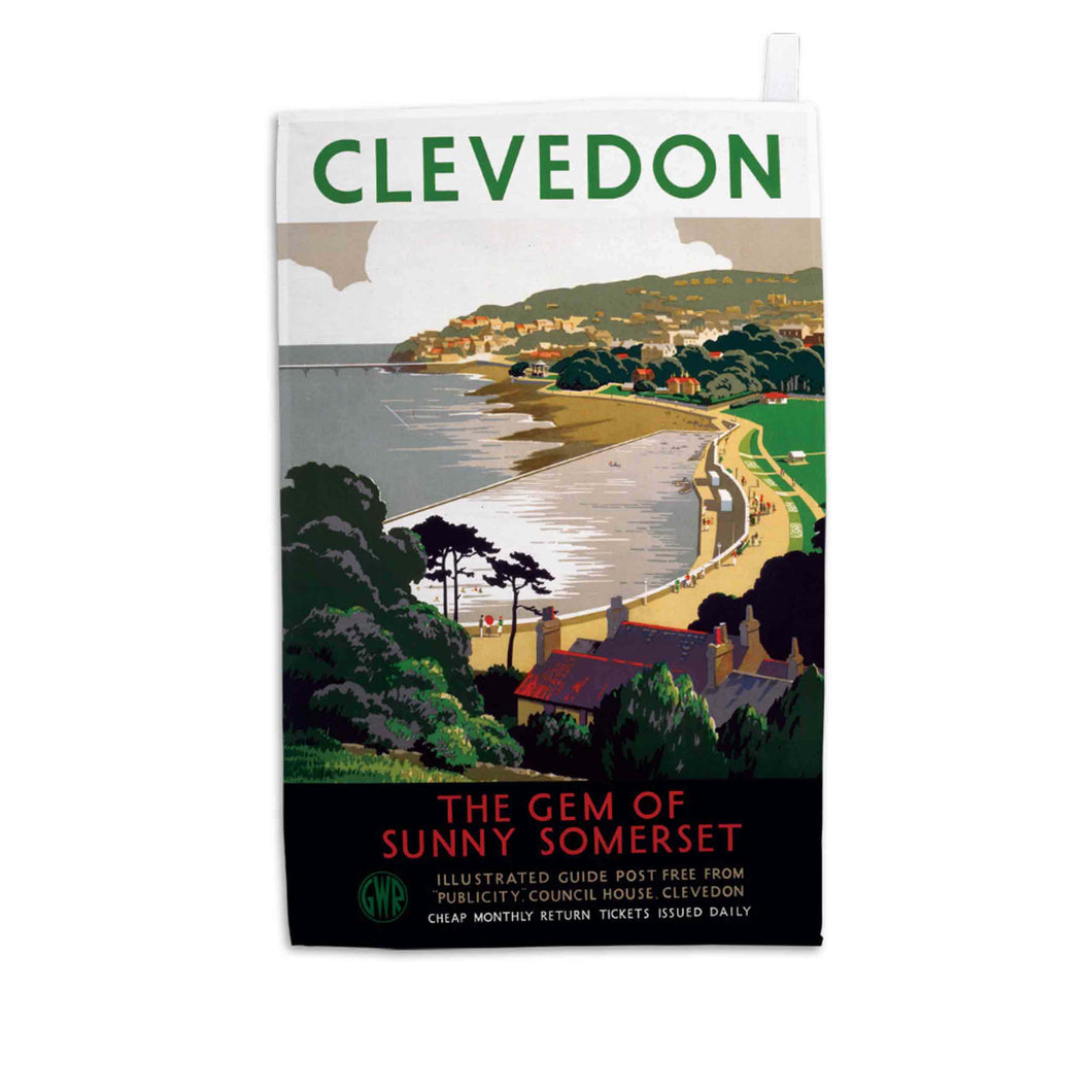 Clevedon - the Gem of Sunny Somerset - Tea Towel