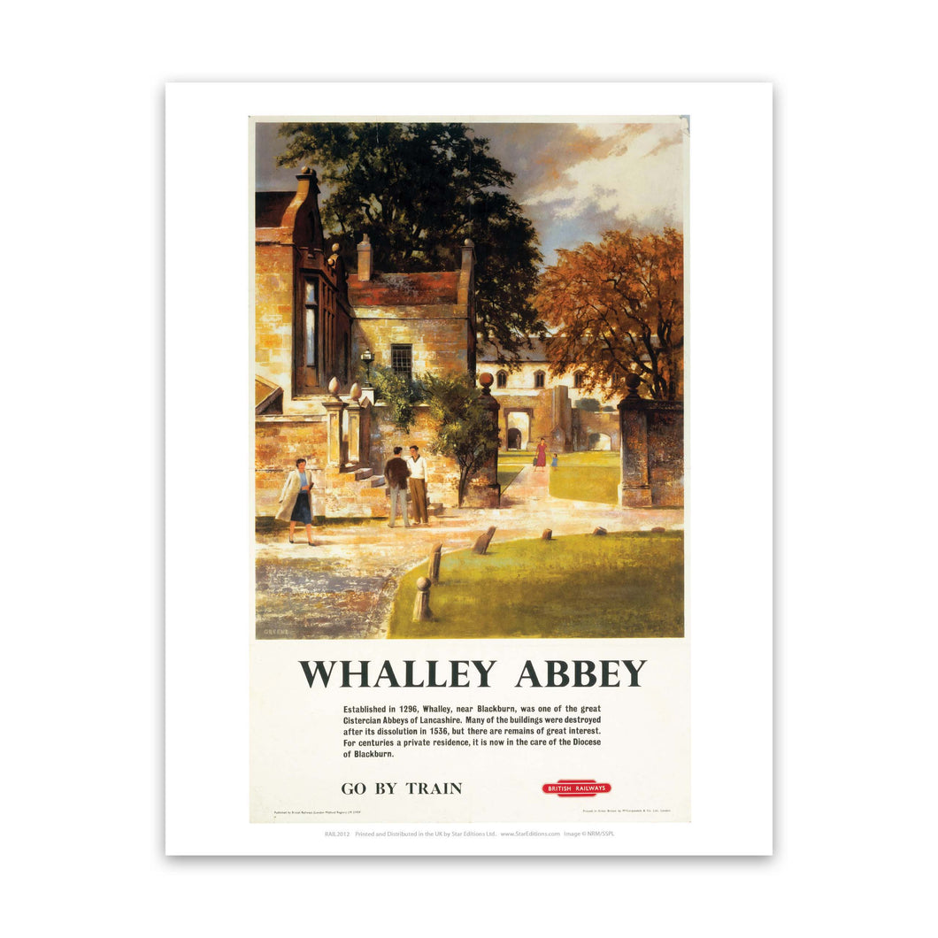Whalley Abbey, nr. Blackburn Lancashire Art Print
