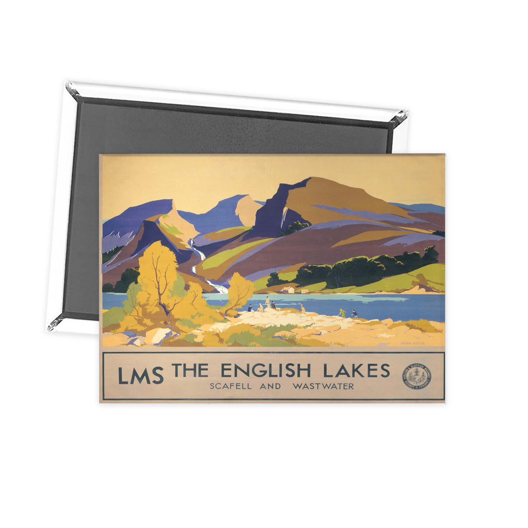 The English Lakes, Scafell and Wastwater Fridge Magnet