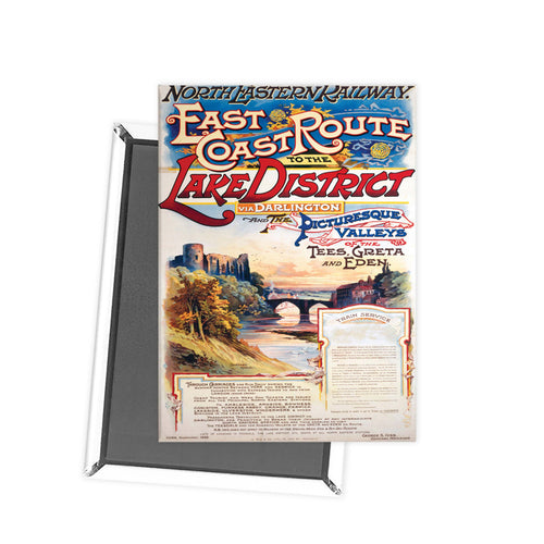 East Coast Route to the Lake District, via Darlington Fridge Magnet