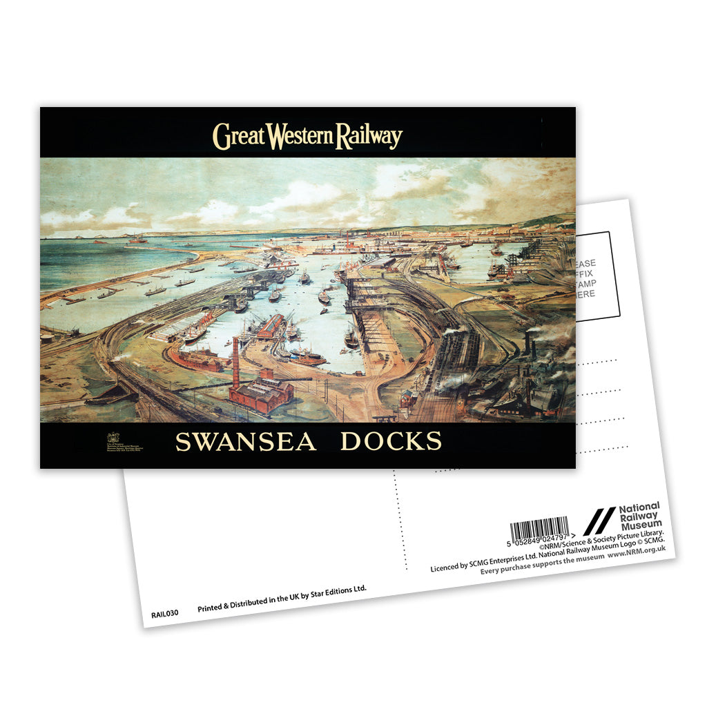 Great Western Railway, Swansea Docks Postcard Pack of 8