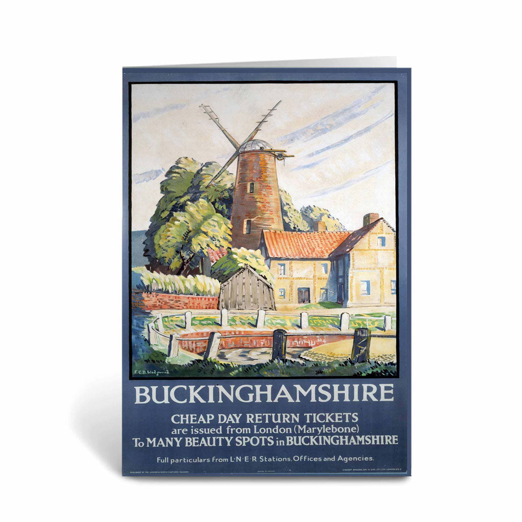 Buckinghamshire - Beauty Spots, Windmill Greeting Card