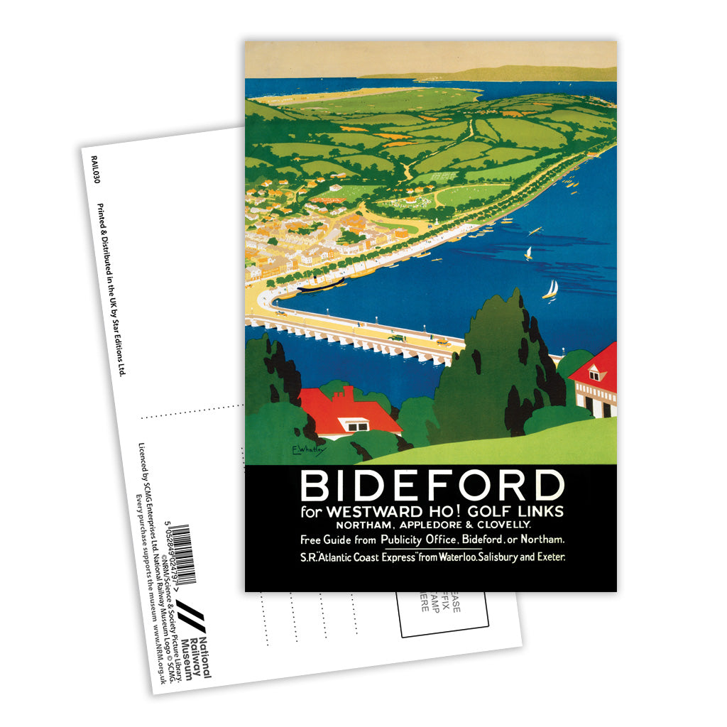 Bideford for Westward Ho! Golf Links Postcard Pack of 8