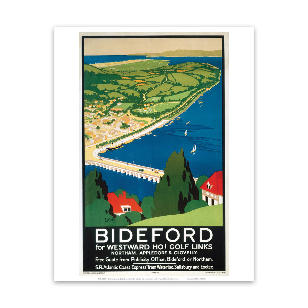 Bideford for Westward Ho! Golf Links Art Print