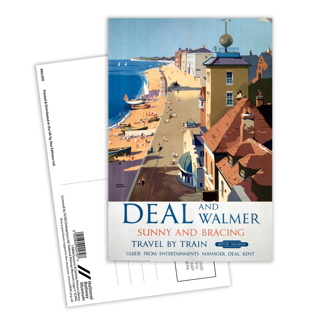 Deal and Walmer, Sunny and Bracing Postcard Pack of 8