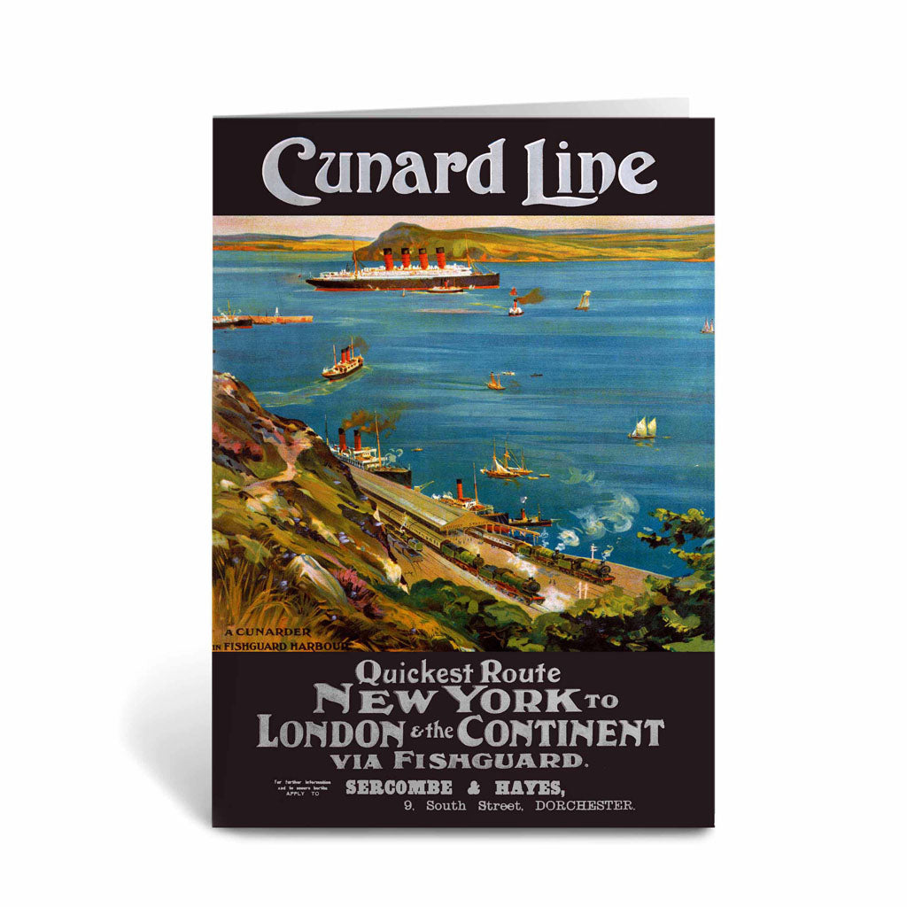 Cunard Line, New York to London Greeting Card