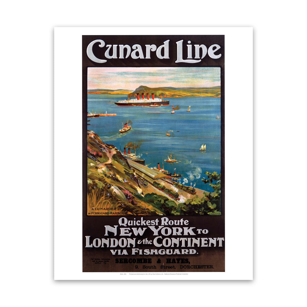 Cunard Line, New York to London Art Print