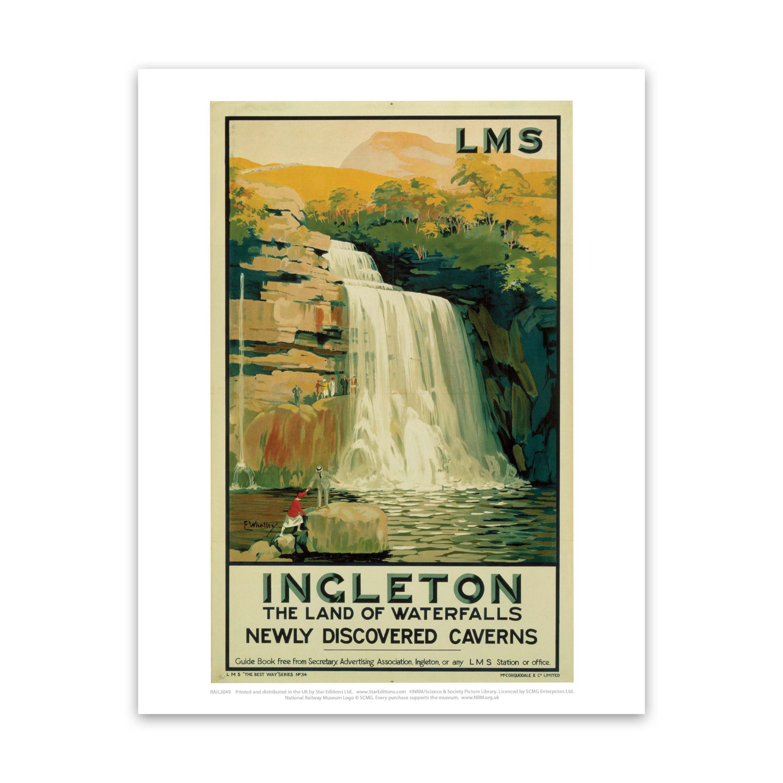 Ingleton Poster Ingleton, the Land of Waterfalls Art Print – Railway Posters