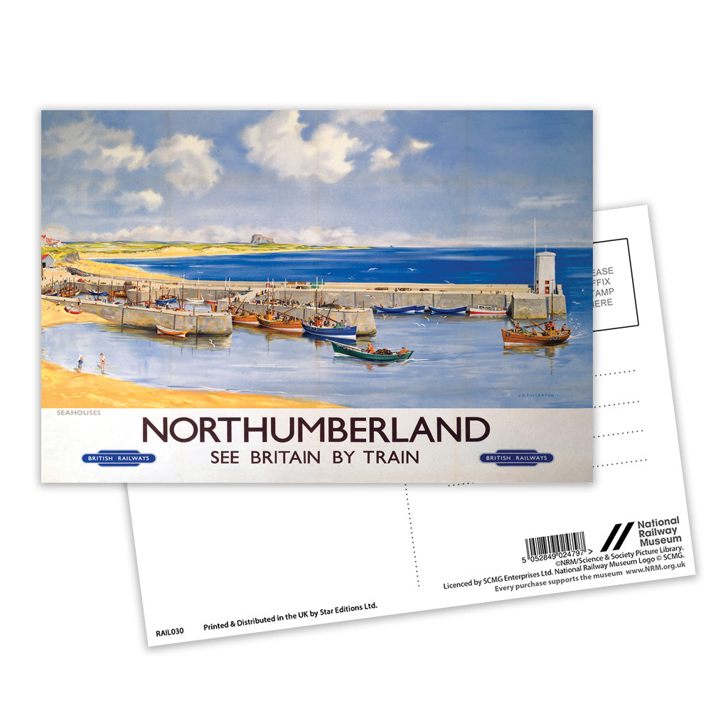 Northumberland, Seahouses Postcard Pack of 8