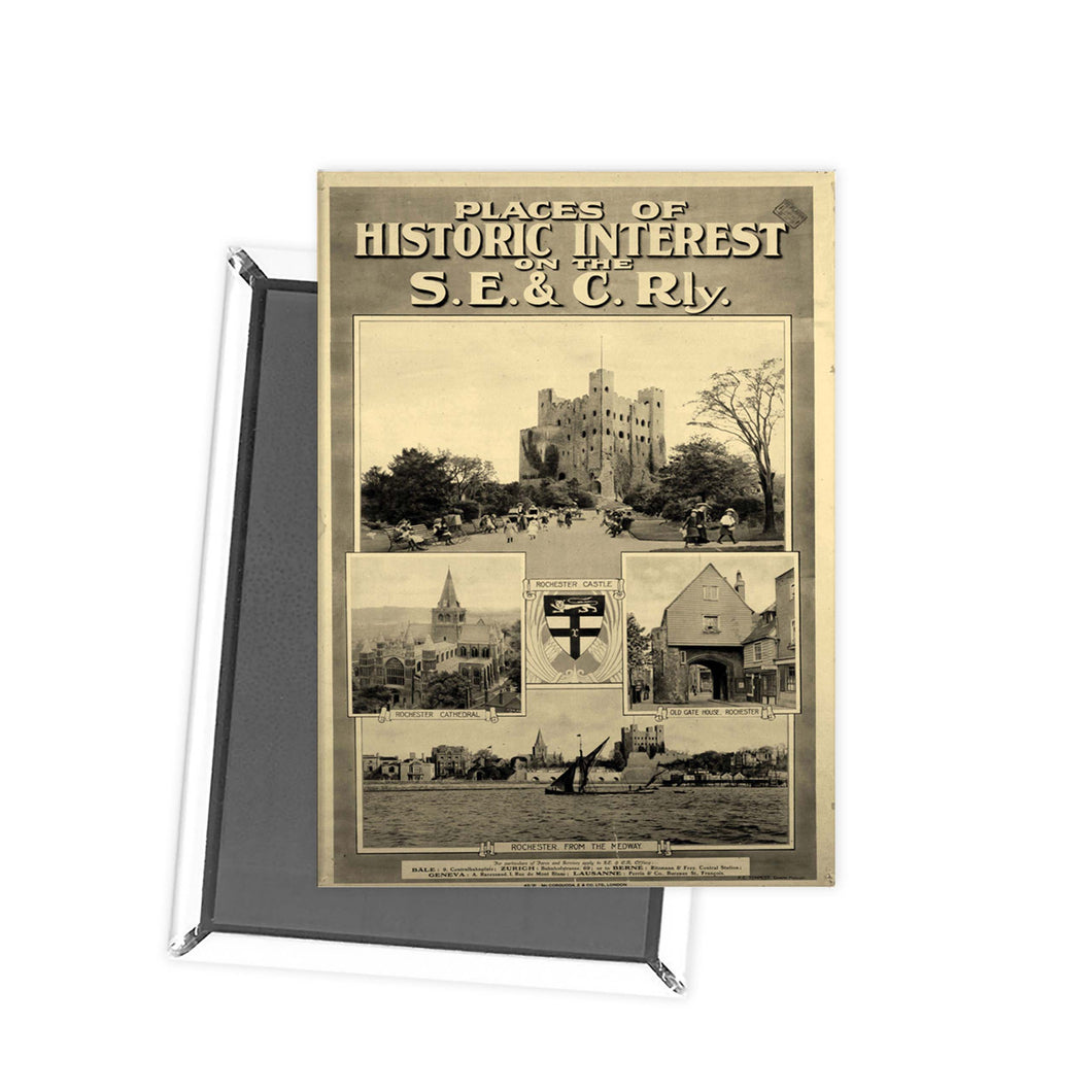 Places of Historic Interest - Rochester Fridge Magnet