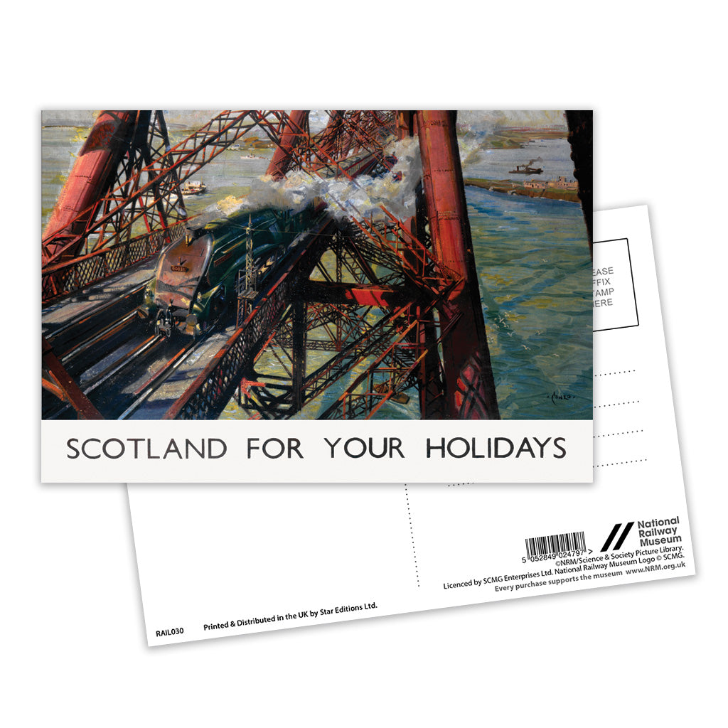 Scotland for your Holidays, Forth Bridge Postcard Pack of 8