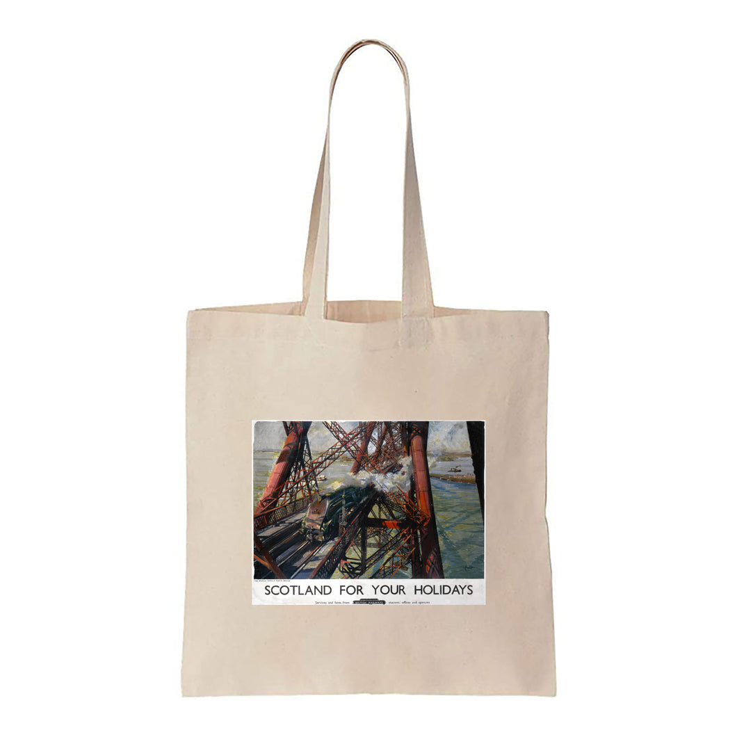 Scotland for your Holidays, Forth Bridge - Canvas Tote Bag