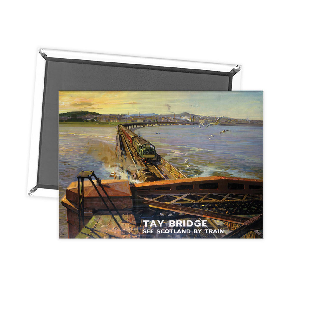 Tay Bridge See Scotland by Train Fridge Magnet