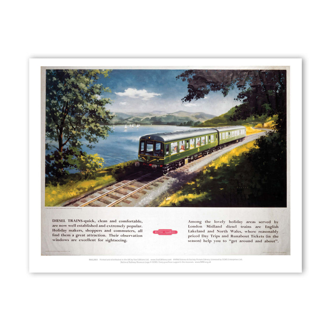 Diesel Trains, English Lakeland and North Wales Art Print