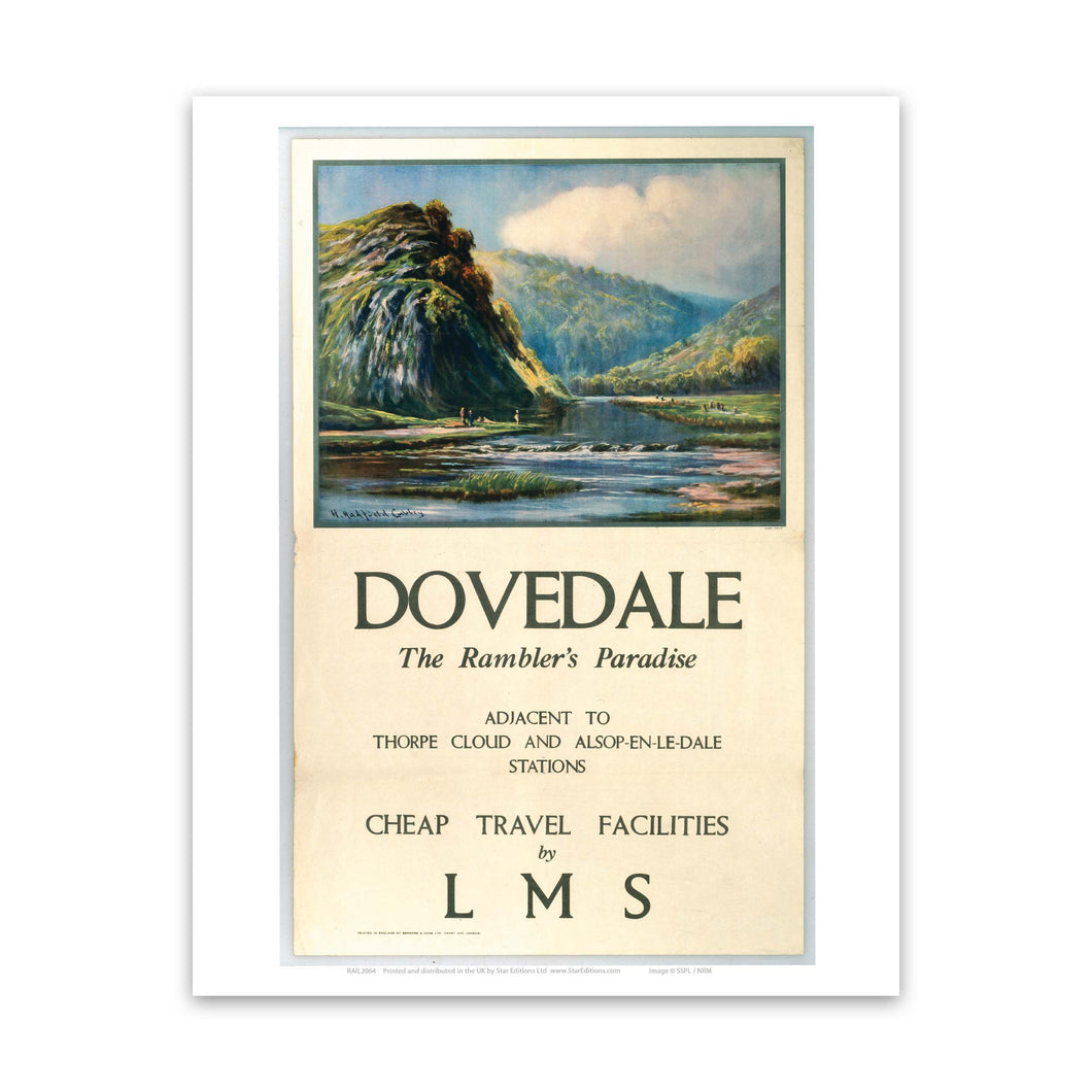 Dovedale - Thorpe Cloud and Alsop-en-le-Dale LMS Art Print