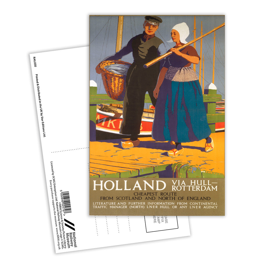 Holland via Hull - Rotterdam Postcard Pack of 8